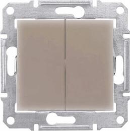 Изображение продукта Выключатель двухклавишный Schneider Electric Sedna 10A 250V 